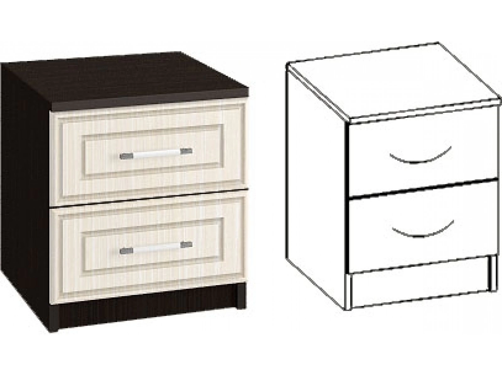 Тумба Прикроватная Зара МДФ ЗТ-01(0,4х0,52х0,4)/Разные Цвета 