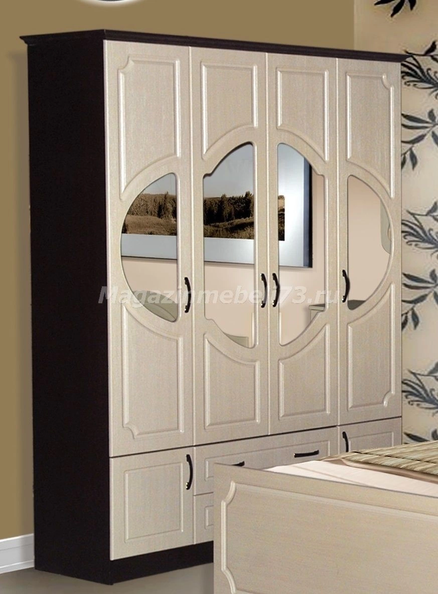 Виктория Шкаф 4-х Створчатый МДФ (Ш-1600 х В-2100 х Г-500 мм)/Разные Цвета