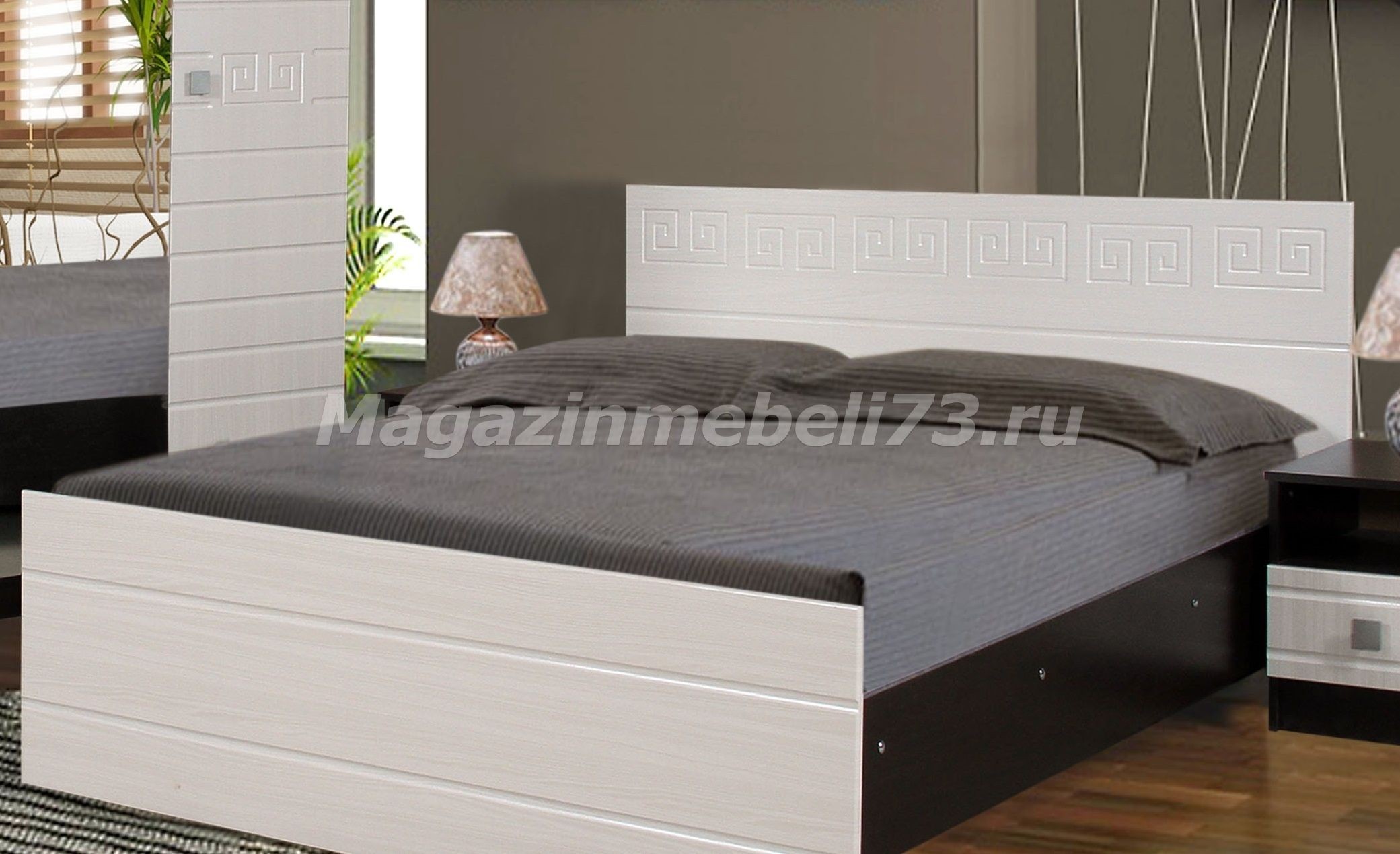 Афина Кровать МДФ с Матрасом в Подарок/Разные Цвета и Размеры