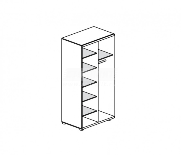 Гретта СБ-636 Шкаф 2-х дверный с зеркалом