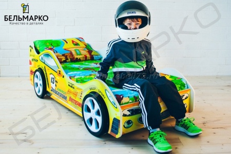 Детская кровать-тачка ПЛАМЯ