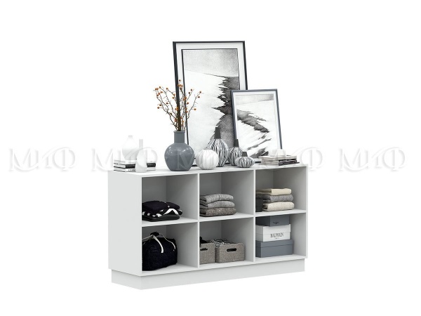 Комод Манифик МДФ (Ш-1000 x В-814 x Г-442 мм) Белый/Белый Глянец