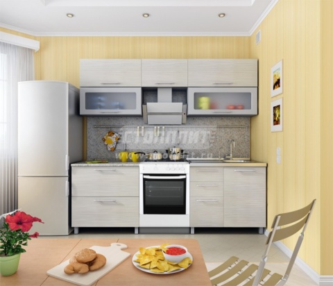 Анна Кухня Цвет Белый Глянец/Ш- 230 см X В- 214 см X Г- 60 см