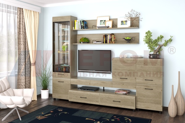 Гостиная-Стенка Камелия №5 (В-2172 х Ш-2700 х Г-452 мм)