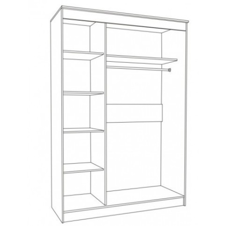 София Шкаф 3-х Створчатый ЛДСП (Ш-1350 х В-2100 х Г-500 мм)/Разные Цвета