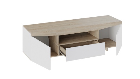 Тумба ТВ тип 1 (Белый Ясень/ Дуб Сонома)/Ш-1600 × В-484 × Г-450 мм