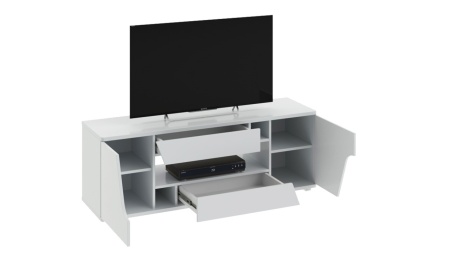 Тумба ТВ тип 5 «Diamond» (Белый глянец)/Ш-1402 × В-493 × Г-395 мм