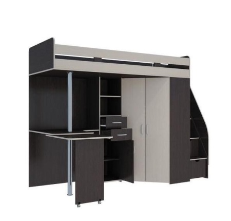 Кровать-Чердак Мийа (Д-2432хШ-1800хГ-645 мм)/Разные Цвета