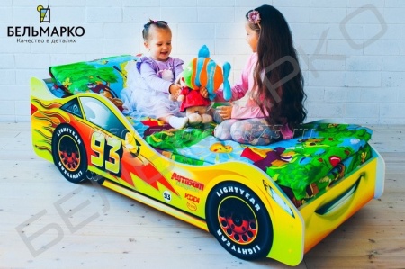 Детская кровать-тачка ТАЧКА ЖЕЛТАЯ