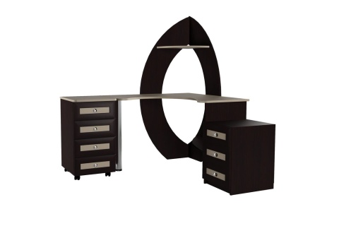 Компьютерный стол "Мебелайн-44" (низкая тумба справа)