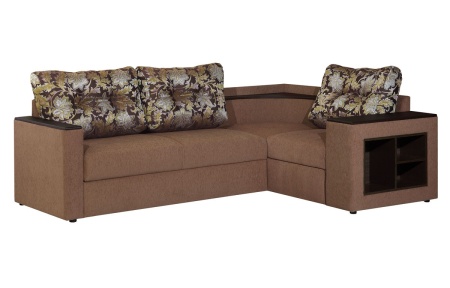 Угловой Диван с Полками Магнолия №2/Разные Цвета Ш-2550 х Г-1860 х В-900 мм